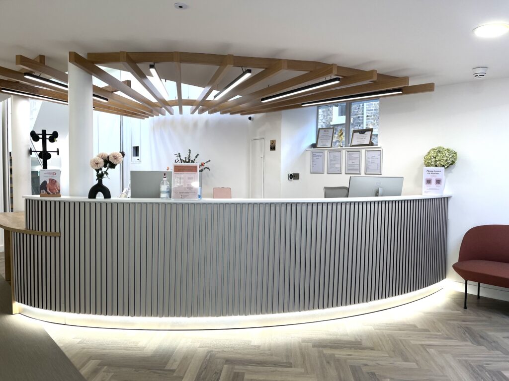 Reception in Chelsea Clinic